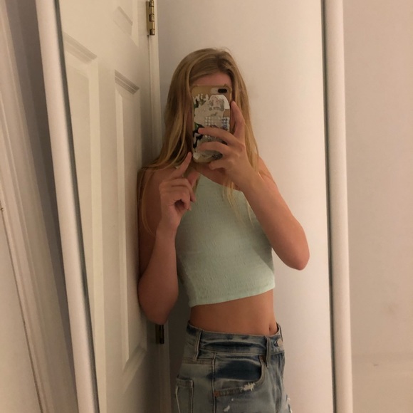 Teal ruched one shoulder top from pacsun! NWT - Picture 1 of 2